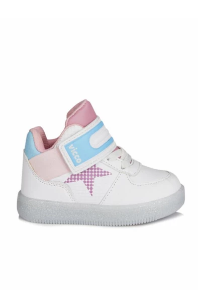 Vicco Magic 220.P20K.106  Kız Çocuk Işıklı Spor Bot Beyaz-Pembe 26-30 - 2