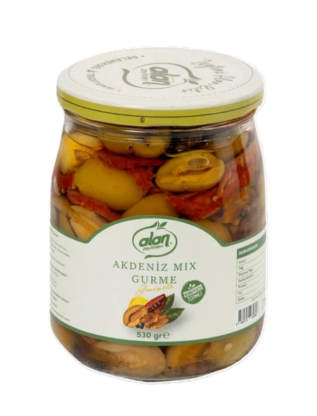 Alan Akdeniz MİX Gurme Yeşil Zeytin 530 g e - 1