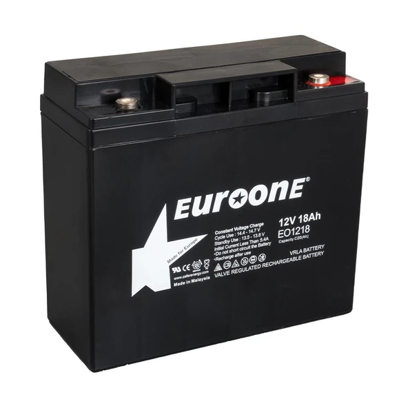 Euroone EO1218 12 Volt 18 Amper Bakımsız Kuru AGM Akü