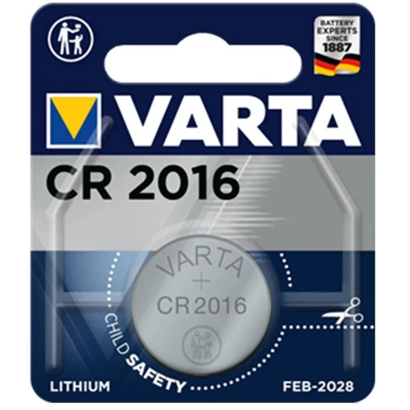 Varta CR 2016 3 Volt Lityum Tekli Pil