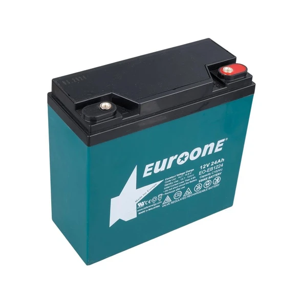 Euroone EO-EB1224 12Volt 24Amper E-Bike Elektrikli Bisiklet Aküsü (180 X 76 X 167 MM)