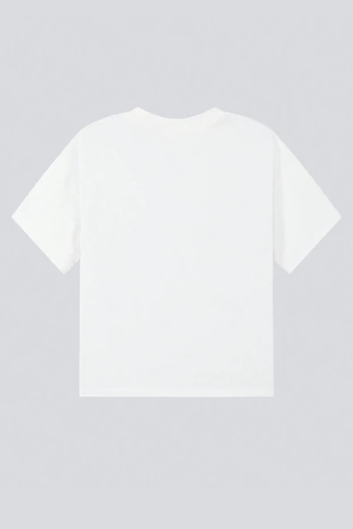 Çocuk Flowers Baskılı Pamuklu Tshirt - Resim 2