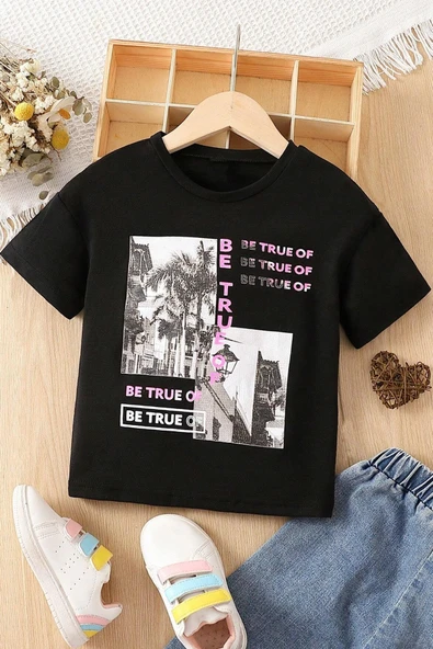 Çocuk True Of Baskılı Pamuklu Tshirt ürün görseli 1