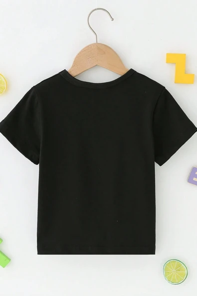 Çocuk Kalp Baskılı Pamuklu Tshirt - 3
