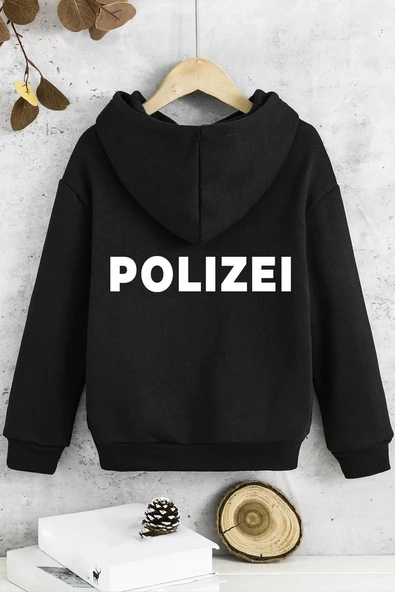 Çocuk POLIZEI Baskılı Sweatshirt