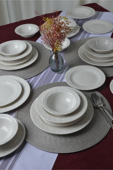 Farika Porselen Bahar 24 Parça 6 Kişilik Porselen Yemek Takımı - 2