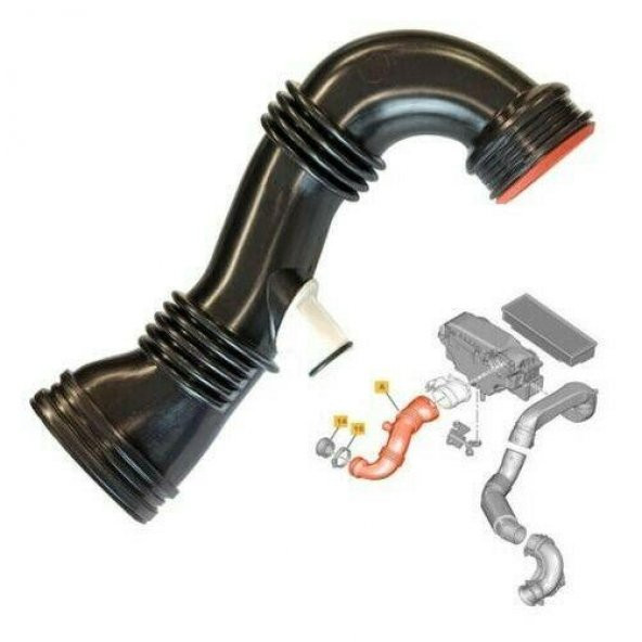 PEUGEOT 206 207 307 308 1.6 HDI HAVA FİLTRE BORUSU       1434E1 - 2