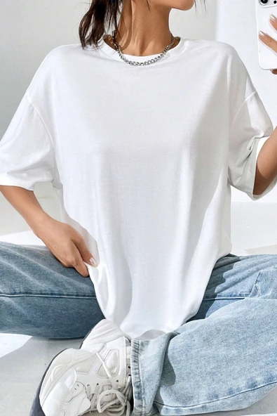 Unisex Sırt Kral Kelebek Baskılı T-shirt - Resim 5