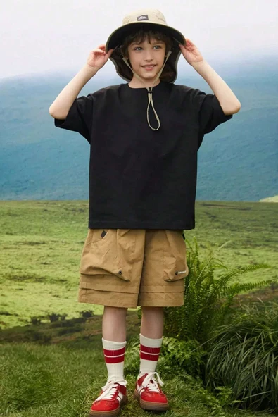 Çocuk Kral Kelebek Baskılı Pamuklu Tshirt - Resim 3