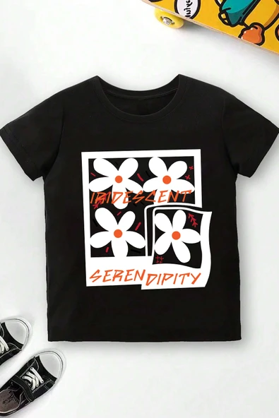 Çocuk Seren Dipity Baskılı Pamuklu Tshirt - 2