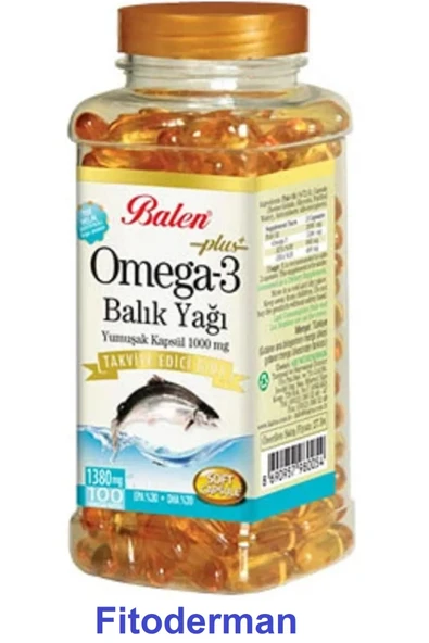 Omega 3 Balık Yağı 1000 Mg 100 Kapsül