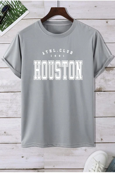 Houston Baskılı Unisex T-shirt