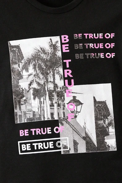 Çocuk True Of Baskılı Pamuklu Tshirt - Resim 2