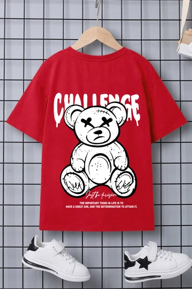 Çocuk Challange Baskılı Pamuklu Tshirt ürün görseli 1