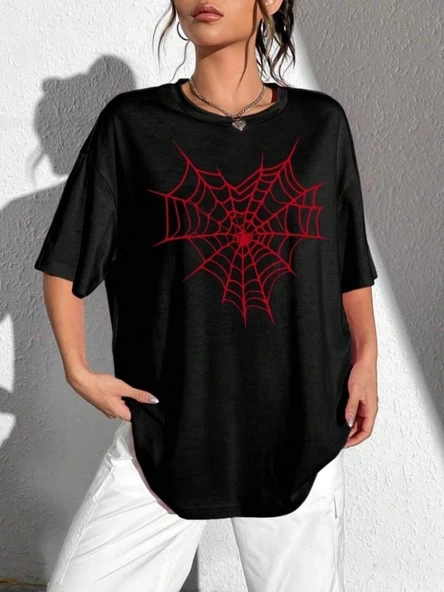 Baskılı T-shirt - Siyah - Resim 2