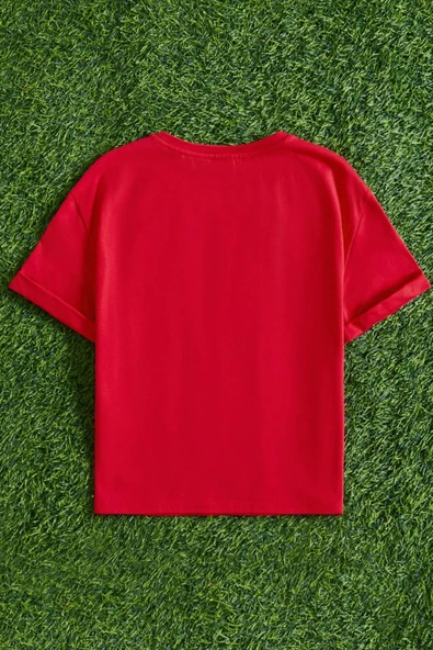 Çocuk Kalp Baskılı Pamuklu Tshirt - 6