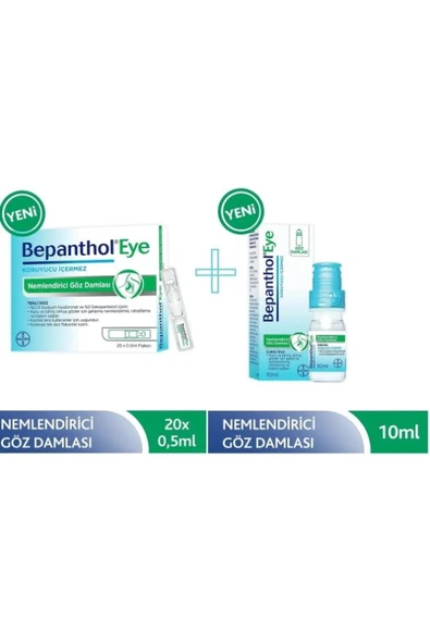 Bepanthol Eye Göz Damlası 10 Ml+ Eye Göz Damlası 0,5 Ml X 20 Flakon