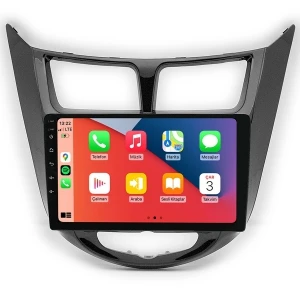 Hyundai Accent Blue 2010-2019 Siyah 2GB Ram 32GB Hafıza 4 Çekirdek Carplay Kamera Android Multimedya