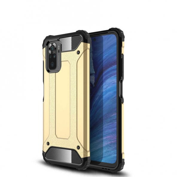 Xiaomi Redmi Note 10 Kılıf Hybrid Zırh Silikon - 12