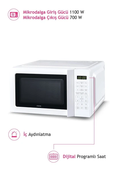 Almd 25 20l Mikrodalga Fırın Beyaz - 4