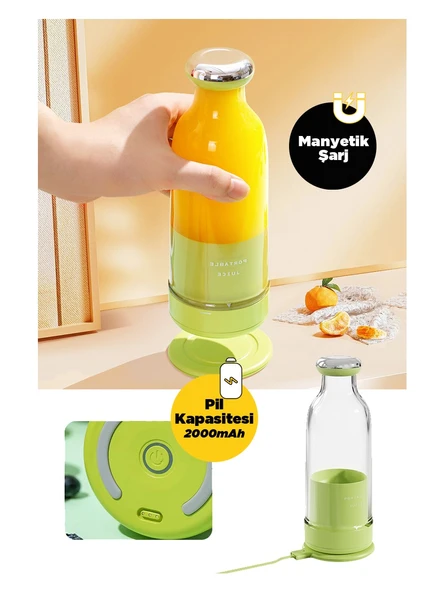 Wrapsol Smoothie Blender 300ML Yeşil - 4