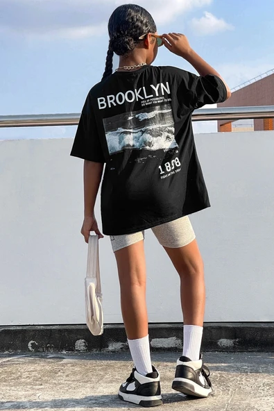 Çocuk 1898 Brooklyn Pamuklu Tshirt - Resim 2