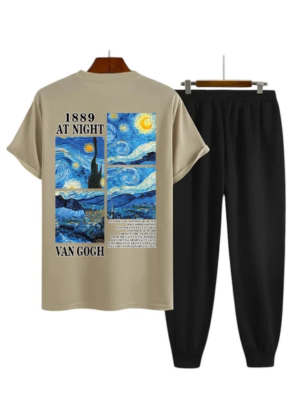 Unisex Vangogh Baskılı Eşofman Takımı - 11