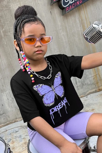 Çocuk Dream Butterfly Pamuklu Tshirt - Resim 2