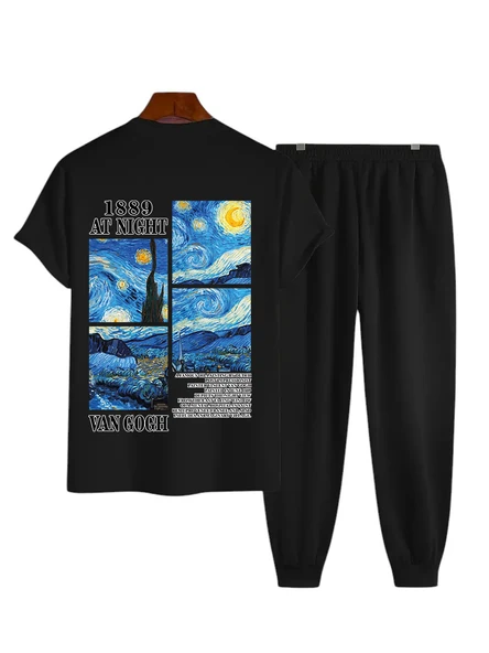 Unisex Vangogh Baskılı Eşofman Takımı