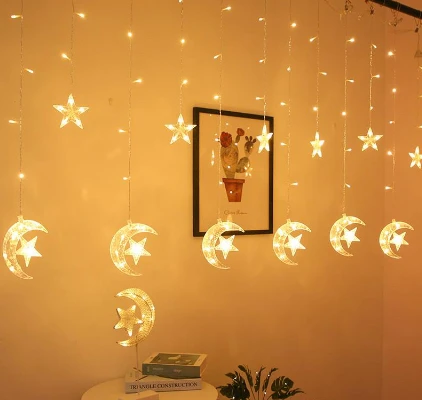 Ay Yıldız Perde Led MH-211 Dekoratif Hediyelik - 3
