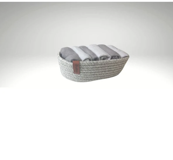 Özdilek Havlu Kutulu Peceteli 6 lı Native Krem- Antrasit