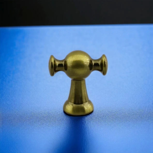 Manolya Antik Sarı Kulp Düğme Tek Vidalı Çekmece Kulbu Kulpları Mutfak Mobilya Dolabı Dolap Kulpu - Resim 7