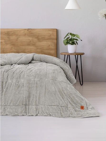 Cotton Box Wave Çift Kişilik Yorgan gri 195x215 cm