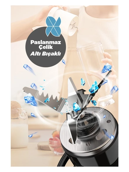Wrapsol Smoothie Blender 500ML Beyaz - 4