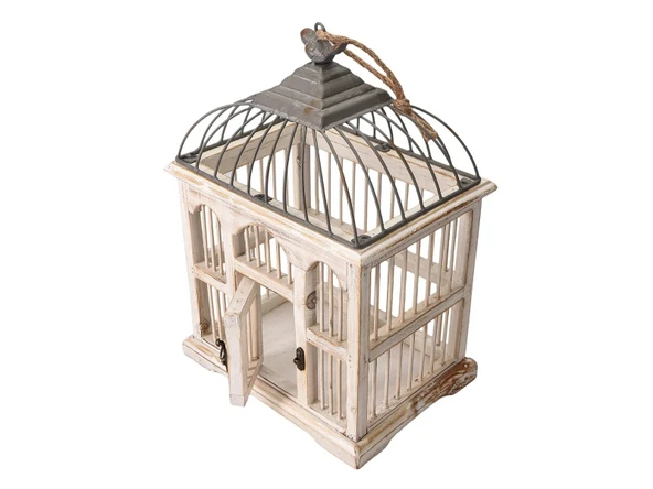 Porland Bird House Beyaz Dekoratif Obje 26x19x38 cm 04STY009881 - 2