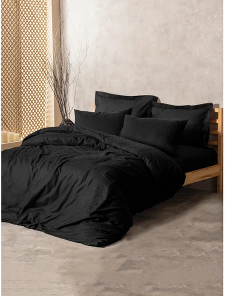 Cotton Box Plaıd Ranforce Tek Kişilik Nevresim Takımı SİYAH
