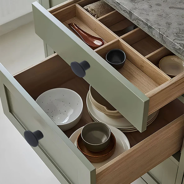 Avcı Siyah Metal Kulp Düğme Tek Vidalı Çekmece Kulbu Kulpları Mutfak Mobilya Dolabı Dolap Kulpu - Resim 2