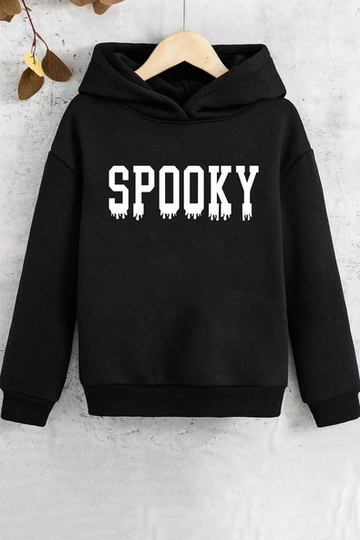 Çocuk Spooky Baskılı Sweatshirt