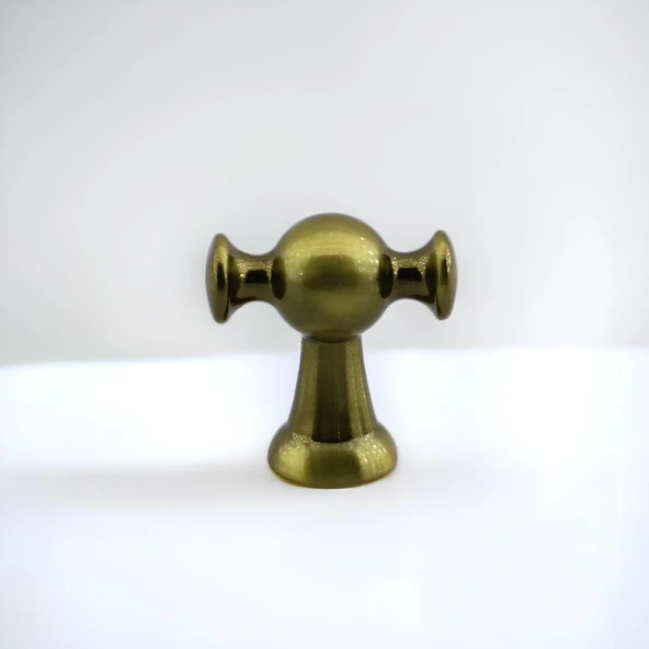 Manolya Antik Sarı Kulp Düğme Tek Vidalı Çekmece Kulbu Kulpları Mutfak Mobilya Dolabı Dolap Kulpu - Resim 6