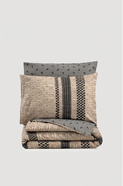 Cotton Box Ranforce Çift Kişilik Nevresim Takımı Toprak Arlo Kahve - 3