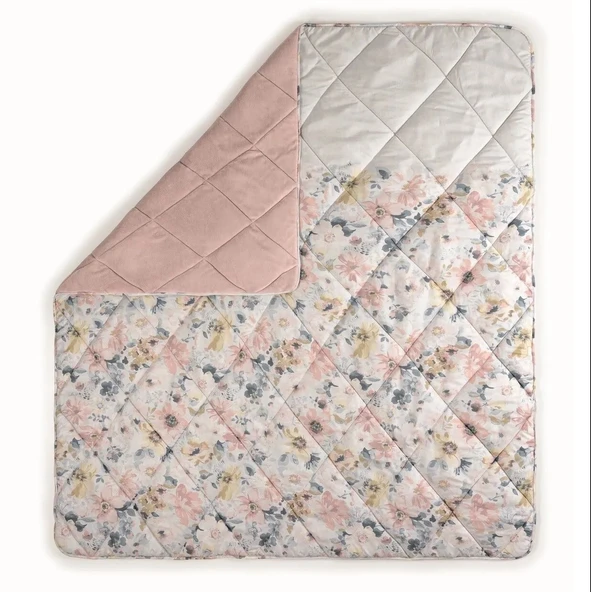 Cotton Box Velvet Çift Kişilik Yorgan Dalya Pudra 195*215 - 2