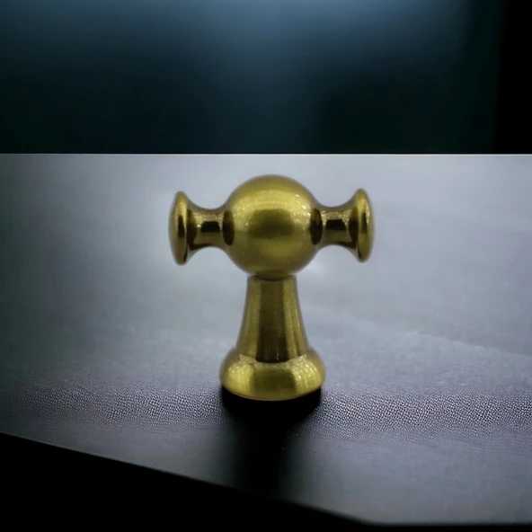 Manolya Antik Sarı Kulp Düğme Tek Vidalı Çekmece Kulbu Kulpları Mutfak Mobilya Dolabı Dolap Kulpu - Resim 5