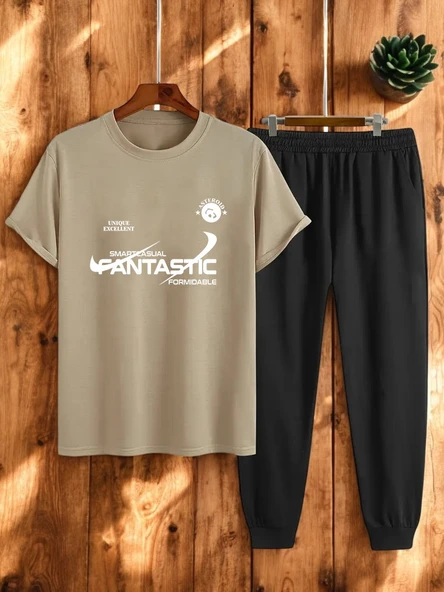 Unisex 2'li Fantastic Baskılı Eşofman Takımı