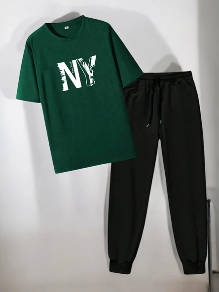 Unisex New York Baskılı Eşofman Takımı - Resim 3