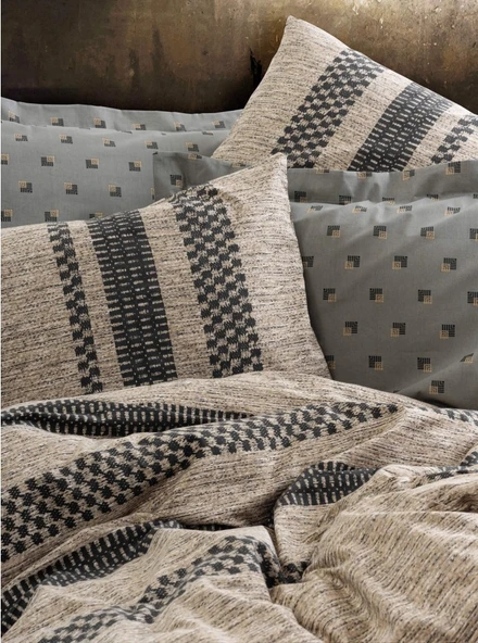 Cotton Box Ranforce Çift Kişilik Nevresim Takımı Toprak Arlo Kahve - 2