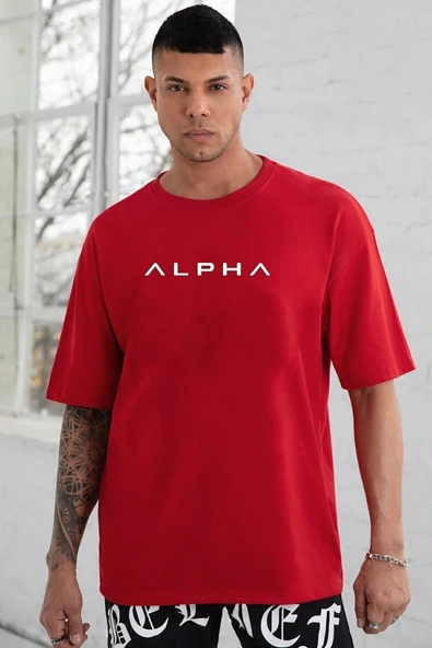 Unisex Alpha Baskılı T-shirt - 3