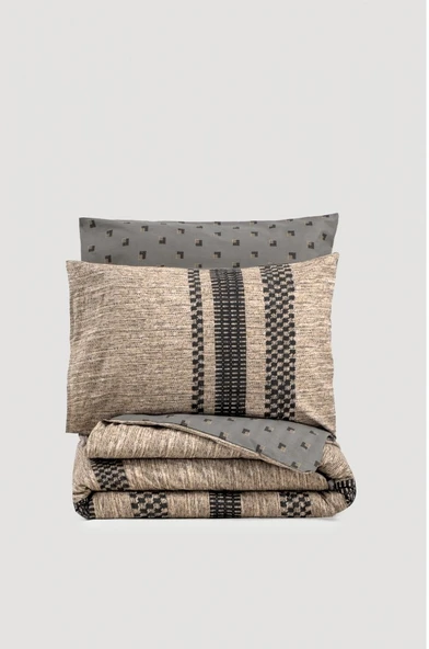 Cotton Box Ranforce Tek Kişilik Nevresim Takımı Toprak Arlo Kahve - 2