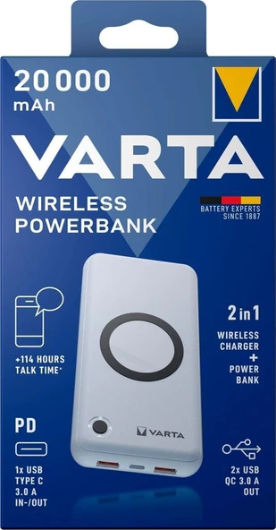 Varta Wireless POWERBANK 20000 mAh Teşhir - 3