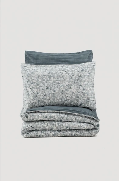 Cotton Box Rnf Minimal Tek Kişilik Nevresim Takımı lastikli çarşaf Molly Antrasit - 3