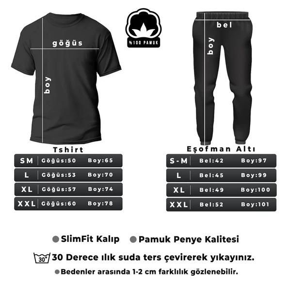 Unisex NYC Baskılı Tasarım Tshirt Eşofman Takımı - 3